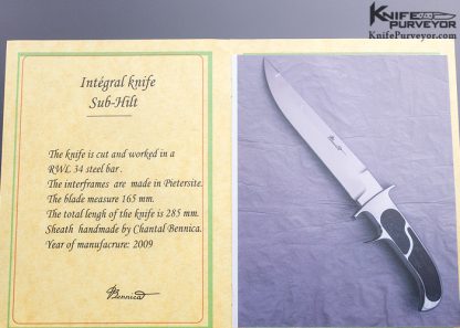 Charly Bennica Custom Knife Pietersite 2009 Subhilt with Sheath - Image 8