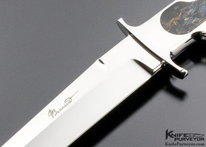 Charly Bennica Custom Knife Pietersite 2009 Subhilt with Sheath - Image 2