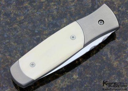 Chris English "Z" Custom Knife Titanium & Mammoth Button Release Auto - Image 3