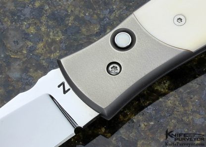 Chris English "Z" Custom Knife Titanium & Mammoth Button Release Auto - Image 2