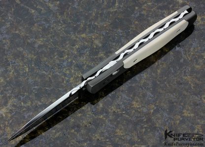 Chris English "Z" Custom Knife Titanium & Mammoth Button Release Auto - Image 4