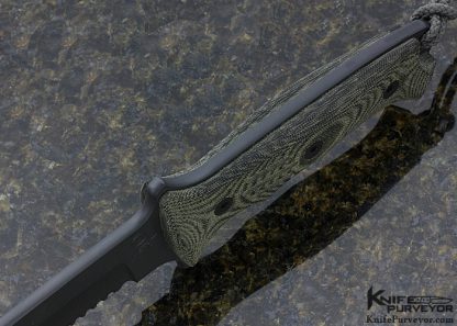 Chris Reeve Custom Knife Black Canvas Micarta "Green Beret" 5.5 Fixed Blade - Image 5