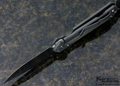 Chris Reeve Custom Knife Small Sebenza 21 with Black Canvas Micarta Frame Lock - Image 5