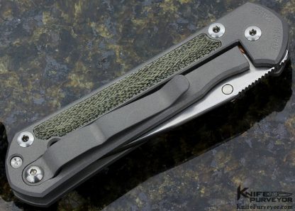 Chris Reeve Custom Knife Small Sebenza 21 with Black Canvas Micarta Frame Lock - Image 3