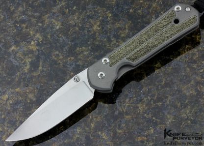 Chris Reeve Custom Knife Small Sebenza 21 with Black Canvas Micarta Frame Lock