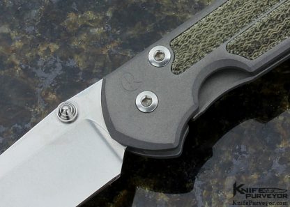 Chris Reeve Custom Knife Small Sebenza 21 with Black Canvas Micarta Frame Lock - Image 2