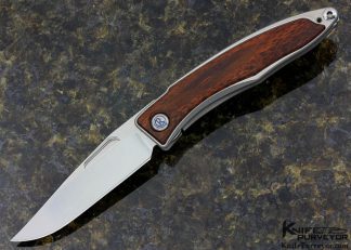 Chris Reeve Custom Knife Snake Wood Mnandi Inlay Frame Lock 15821