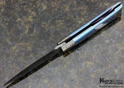 Chris Reeve Custom Knife Rados Damascus Bolster Lock with Anodized Titanium - Image 5