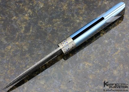 Chris Reeve Custom Knife Rados Damascus Bolster Lock with Anodized Titanium - Image 4