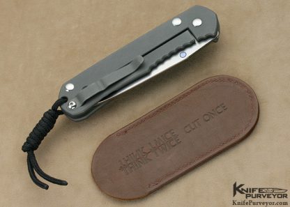 Chris Reeves Custom Knife BG-42 Steel Unique Graphic Large Sebenza Titanium Frame Lock - Image 3