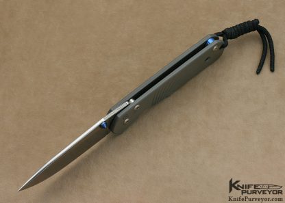 Chris Reeves Custom Knife BG-42 Steel Unique Graphic Large Sebenza Titanium Frame Lock - Image 4