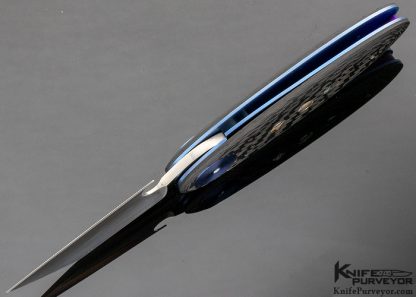 Christian Wimpff Custom Knife Abalone Inlay Carbon Fiber Linerlock - Image 5