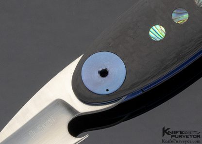 Christian Wimpff Custom Knife Abalone Inlay Carbon Fiber Linerlock - Image 2
