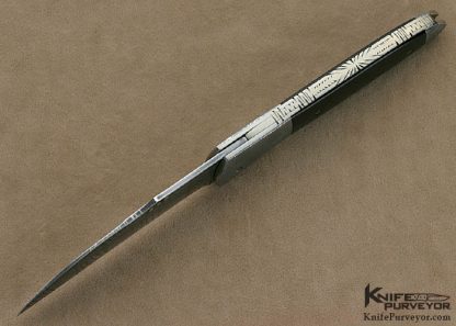 Chuck Gedraitis Custom Knives Pen Shell & Robert Eggerling Mosaic Damascus Linerlock - Image 5