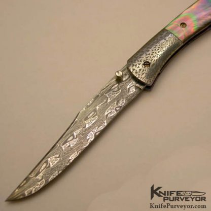 Chuck Gedraitis Blacklip & Damascus Linerlock - Image 2