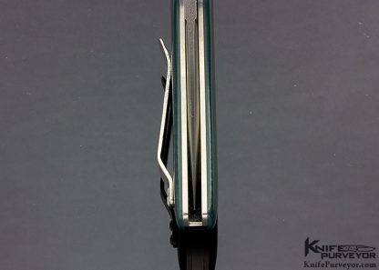 Chuck Gedraitis Custom Knife Carbon Fiber & Green G10 Pathfinder Linerlock - Image 8