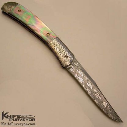 Chuck Gedraitis Blacklip & Damascus Linerlock - Image 6