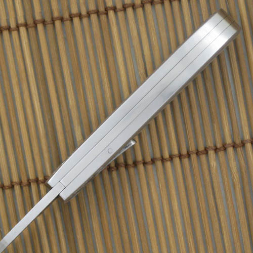 Chuck Stewart Custom Knife: Engraved Mother of Pearl Automatic with Damascus Blade - Image 4