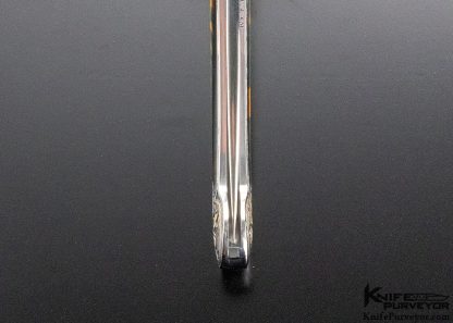 Steve Hoel Custom Knife CJ Cai Engraved Tiger Eye Lockback - Image 10