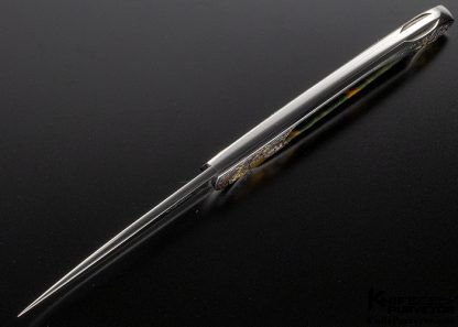 Steve Hoel Custom Knife CJ Cai Engraved Tiger Eye Lockback - Image 8