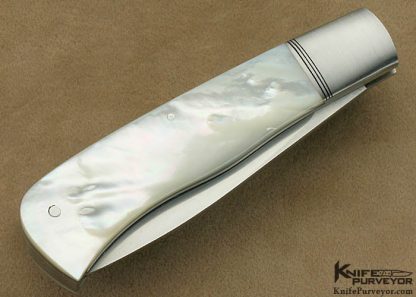 Claude Montjoy Custom Knife Mother of Pearl Shell Single Blade Slip Joint - Image 3