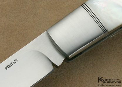 Claude Montjoy Custom Knife Mother of Pearl Shell Single Blade Slip Joint - Image 2