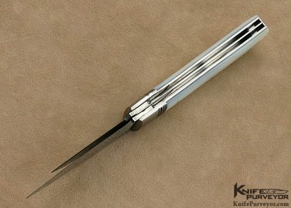Claude Montjoy Custom Knife Mother of Pearl Shell Double Blade Slip Joint - Image 5
