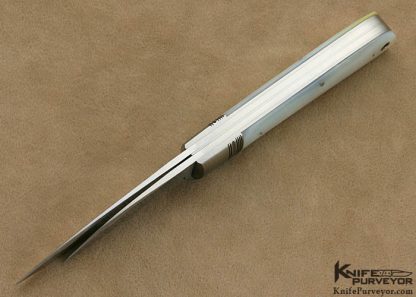 Claude Montjoy Custom Knife Mother of Pearl Shell Double Blade Slip Joint - Image 4
