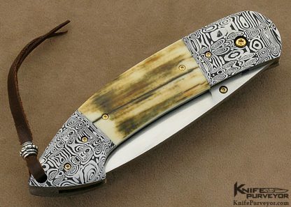 Cliff O'Dell Custom Knife Damasteel Damascus "Lancer" Linerlock - Image 3