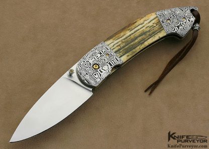 Cliff O'Dell Custom Knife Damasteel Damascus "Lancer" Linerlock