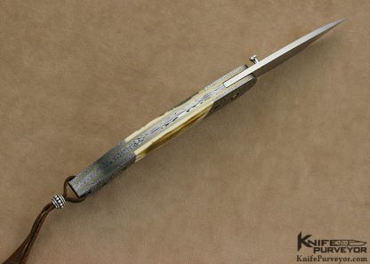 Cliff O'Dell Custom Knife Damasteel Damascus "Lancer" Linerlock - Image 4