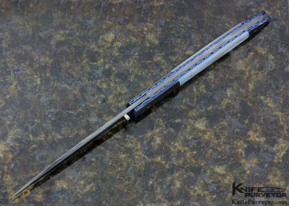 Cliff Parker Custom Knives Mother of Pearl Shell & Sole Authorship Damascus Linerlock - Image 4