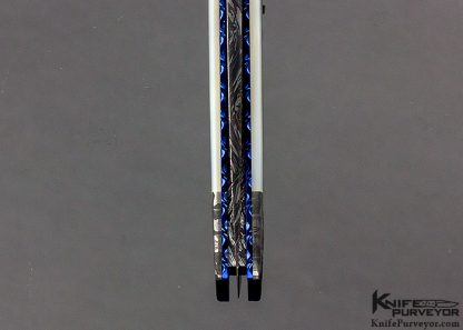 Cliff Parker Custom Knife Mother of Pearl & Mosaic Damascus Linerlock - Image 8