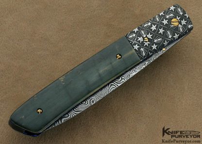 Cliff Parker Custom Knife Sole Authorship Damascus Linerlock - Image 3