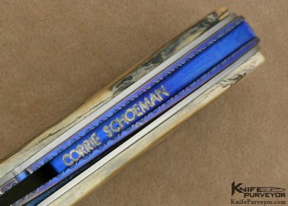 Corrie Schoeman Custom Knife Damasteel  Linerlock - Image 6