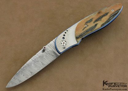 Corrie Schoeman Custom Knife Damasteel  Linerlock