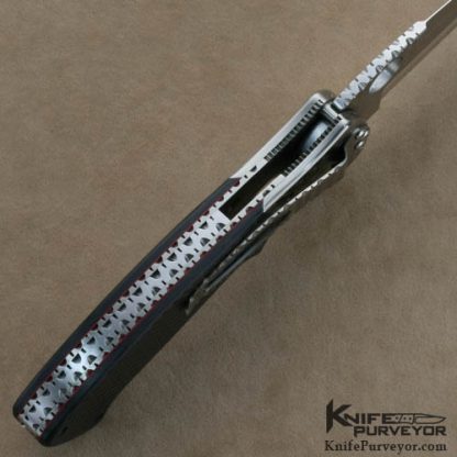 Pat Crawford Custom Knives Carbon Fiber & S-30V Kasper Flipper - Image 4