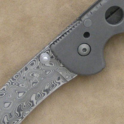 Pat Crawford Custom Knife Damascus & Titanium "Perfigo" Bob Kasper Designed - Image 2