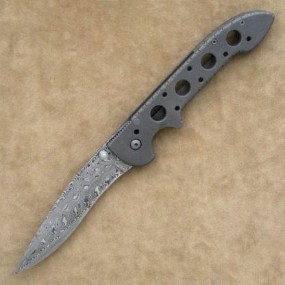 Pat Crawford Custom Knife Damascus & Titanium "Perfigo" Bob Kasper Designed