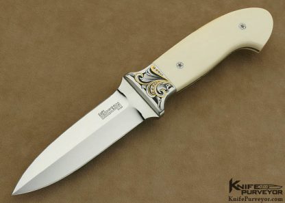 Curt Erickson Custom Knives Julie Warenski Engraved Pre-ban Elephant Ivory Boot Knife