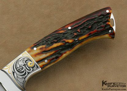 Curt Erickson Custom Knives Julie Warenski Engraved Semi Skinner - Image 3