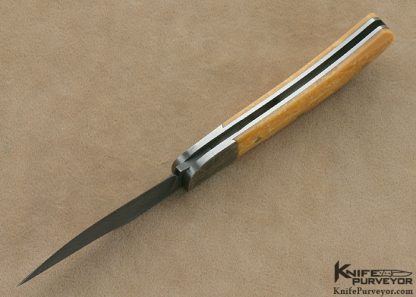 Roy Cutchin Custom Knife Damascus Slip Joint - Image 5