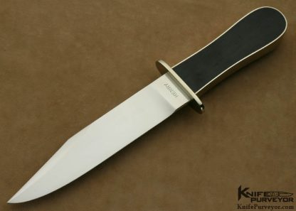 D.E. Henry Custom Knife 1980's 5th Generation Nickel Silver Wrap Ebony "Jackson"