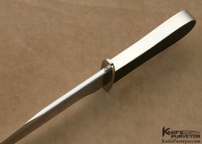 D.E. Henry Custom Knife 1980's 5th Generation Nickel Silver Wrap Ebony "Jackson" - Image 5