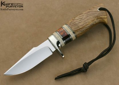D' Holder Custom Knife Zebrawood with Oosic and German Amber Natchez