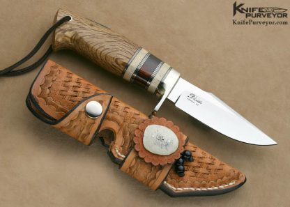 D' Holder Custom Knife Zebrawood with Oosic and German Amber Natchez - Image 3