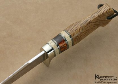 D' Holder Custom Knife Zebrawood with Oosic and German Amber Natchez - Image 2