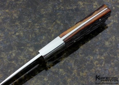 D'Holder Custom Knife Wickenburgh, A.Z. Stamped Jigged Bone Drop Point Hunter - Image 4