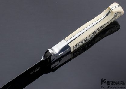 D'Holder Custom Knife Scrimshawed Hunter Fossil Walrus - Image 6