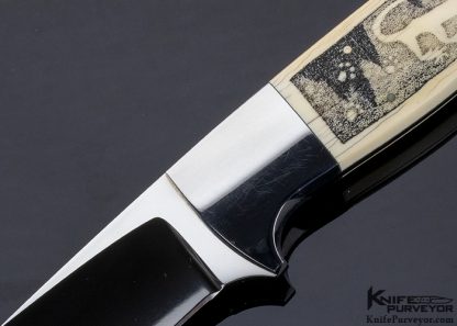 D'Holder Custom Knife Scrimshawed Hunter Fossil Walrus - Image 2